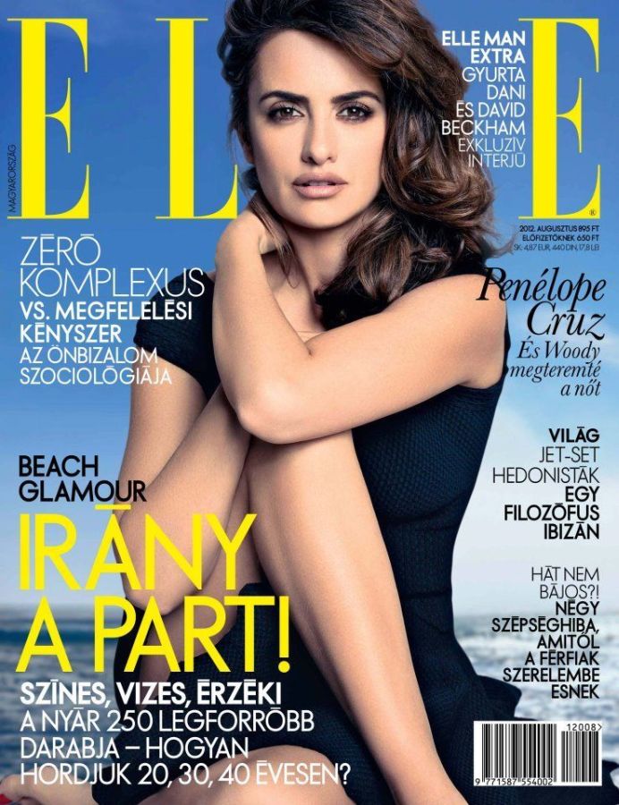 ELLE HUNGARY magazine side cover  August 2012