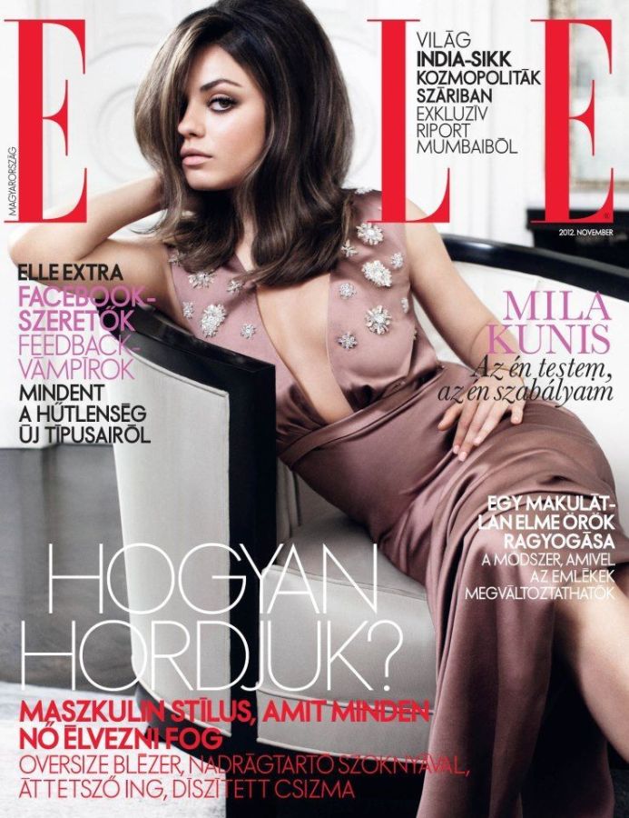 ELLE HUNGARY magazine side cover  November 2012