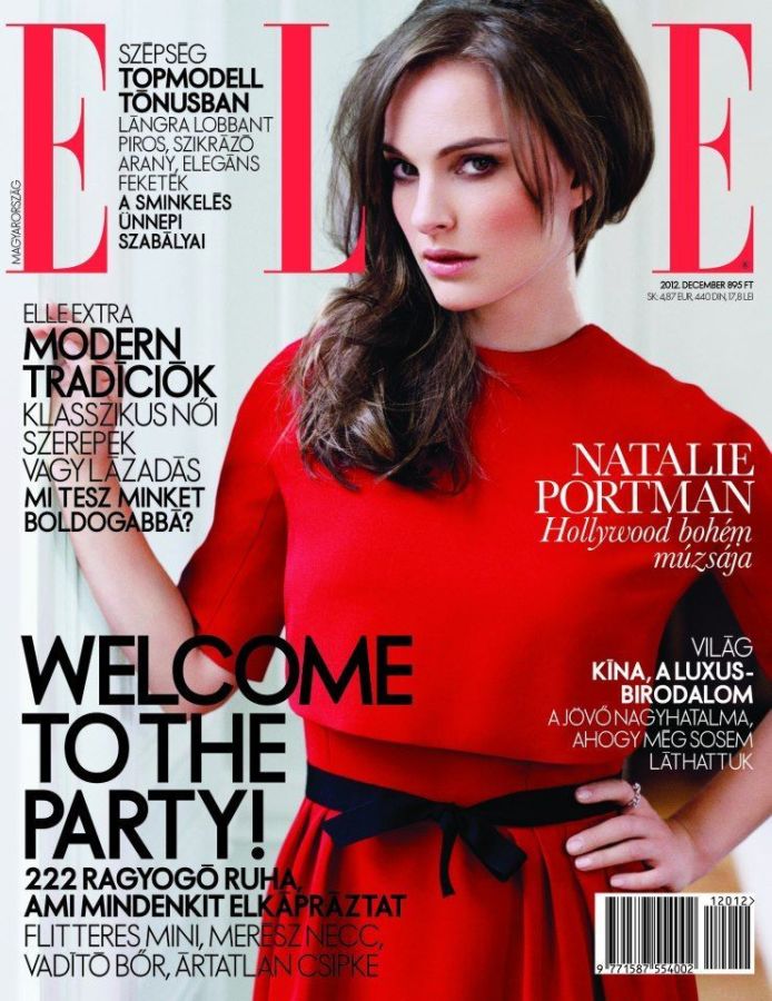 ELLE HUNGARY magazine side cover  December 2012