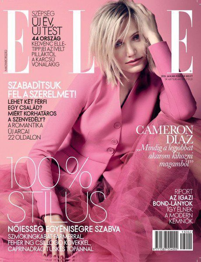 ELLE HUNGARY magazine side cover  January/February 2013