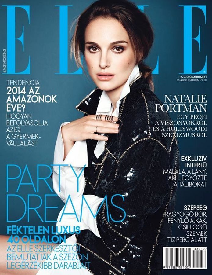 ELLE HUNGARY magazine side cover  December 2013