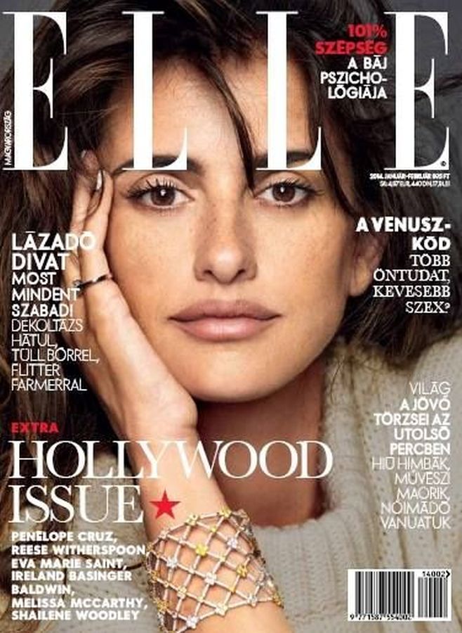 ELLE HUNGARY magazine side cover  January/February 2014