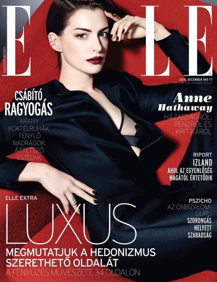 ELLE HUNGARY magazine side cover  December 2014