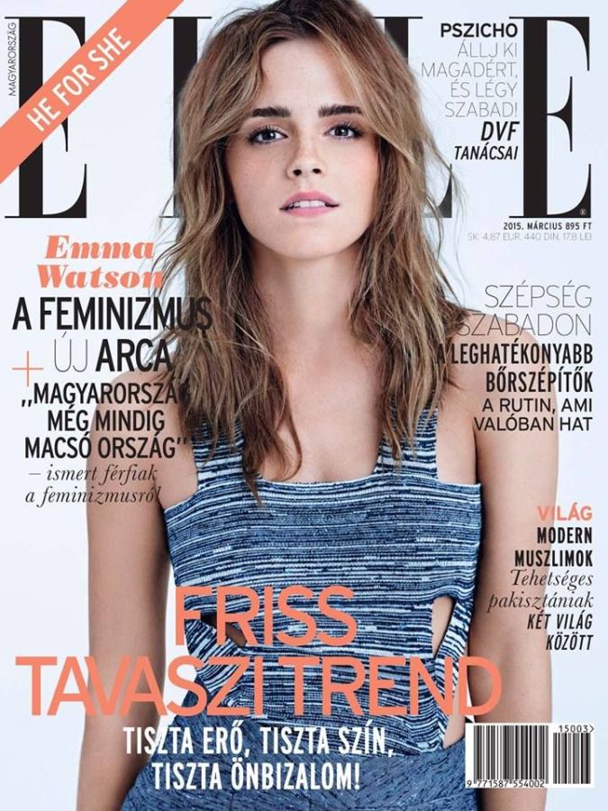 ELLE HUNGARY magazine side cover  March 2015