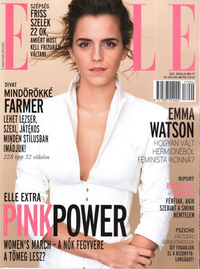 ELLE HUNGARY magazine side cover  April 2017