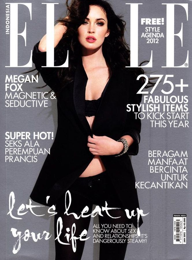 ELLE INDONESIA magazine side cover  January 2012