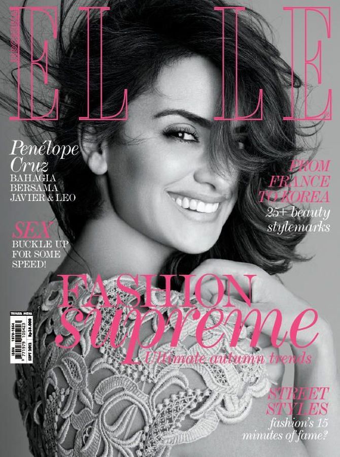 ELLE INDONESIA magazine side cover  September 2012