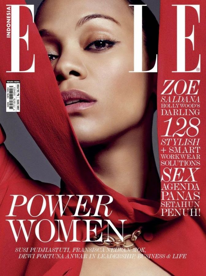 ELLE INDONESIA magazine side cover  January 2015