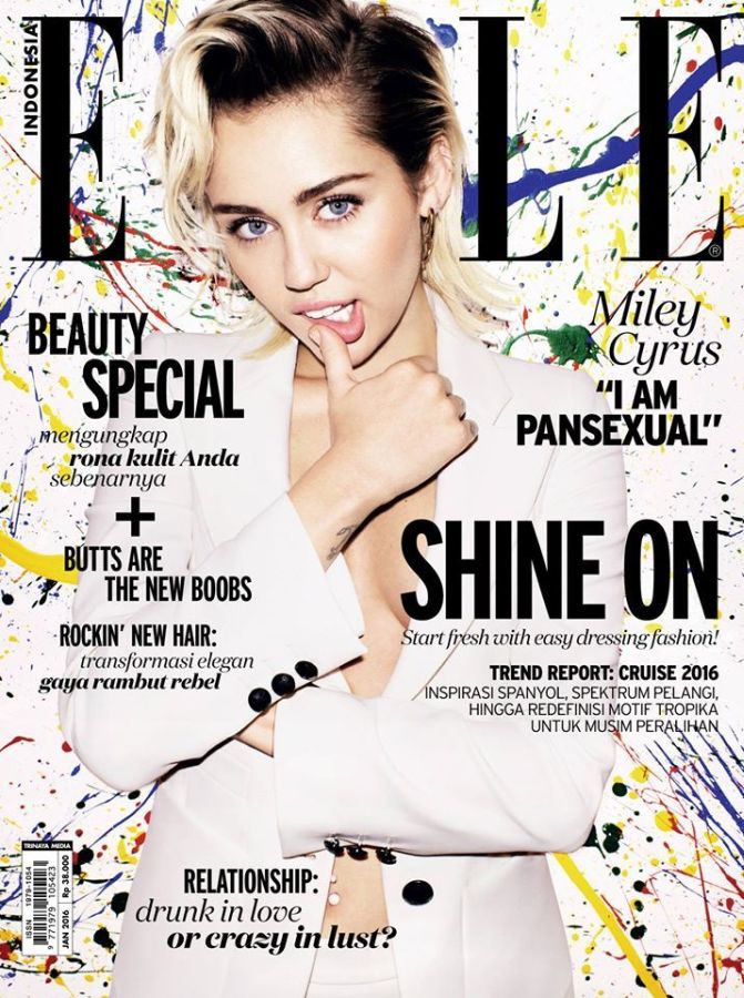 ELLE INDONESIA magazine side cover  January 2016