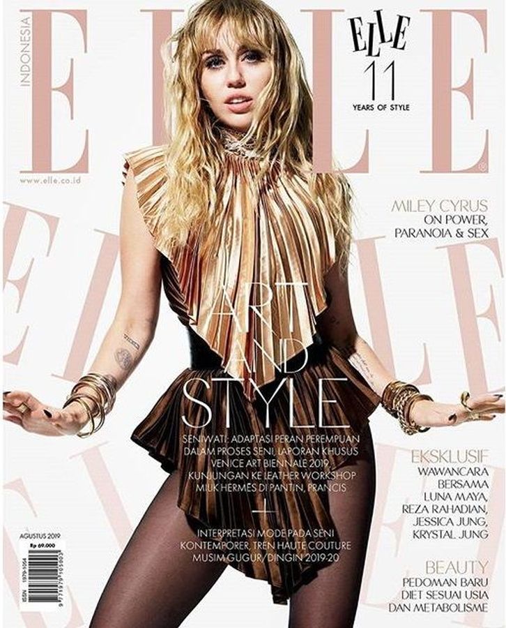 ELLE INDONESIA magazine side cover  August 2019
