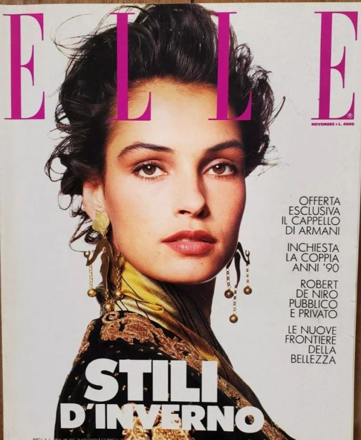 ELLE ITALY magazine side cover  November 1988