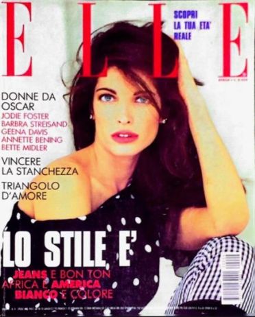 ELLE ITALY magazine side cover  April 1992