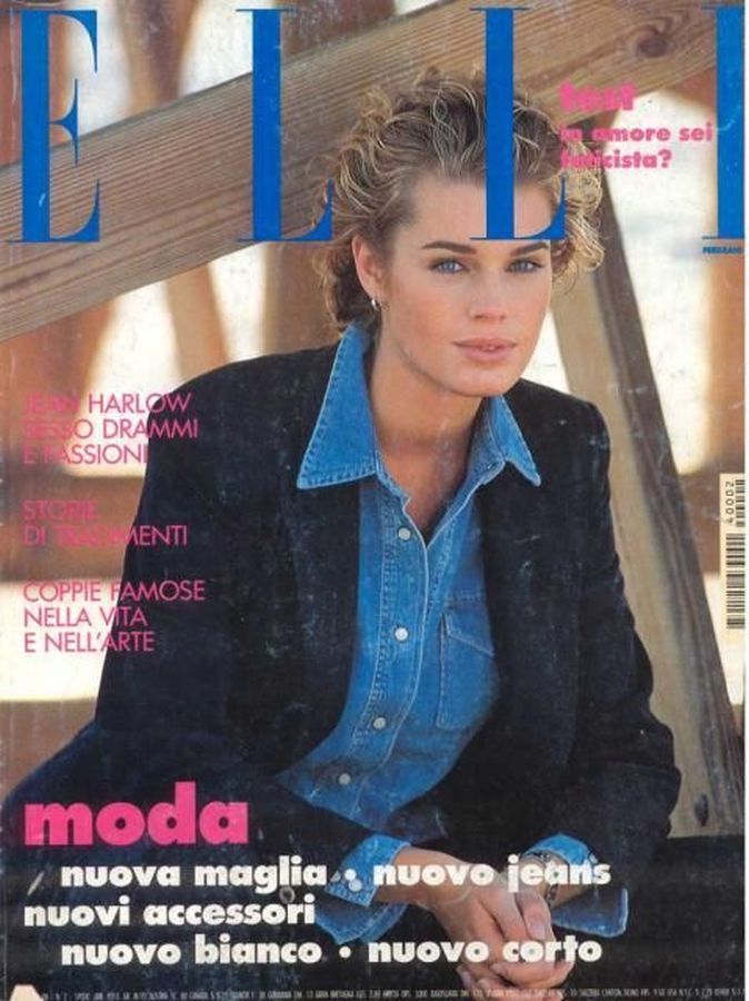 ELLE ITALY magazine side cover  January 1993