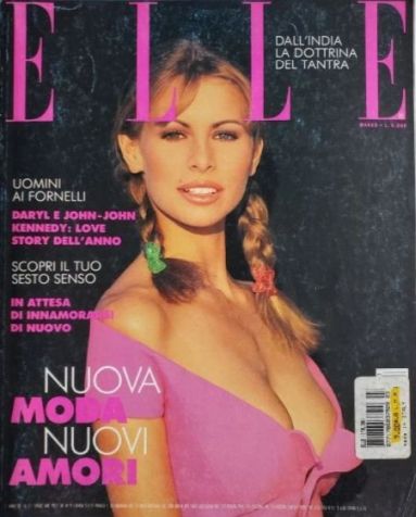 ELLE ITALY magazine side cover  March 1993