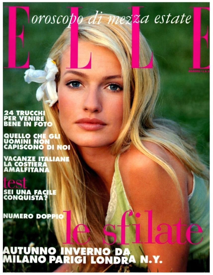 ELLE ITALY magazine side cover  August 1995
