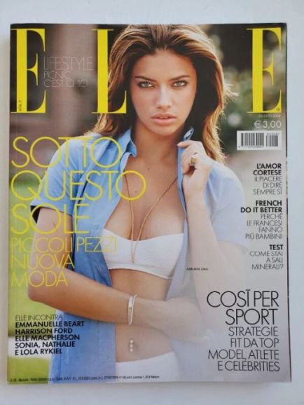 ELLE ITALY magazine side cover  June 2008