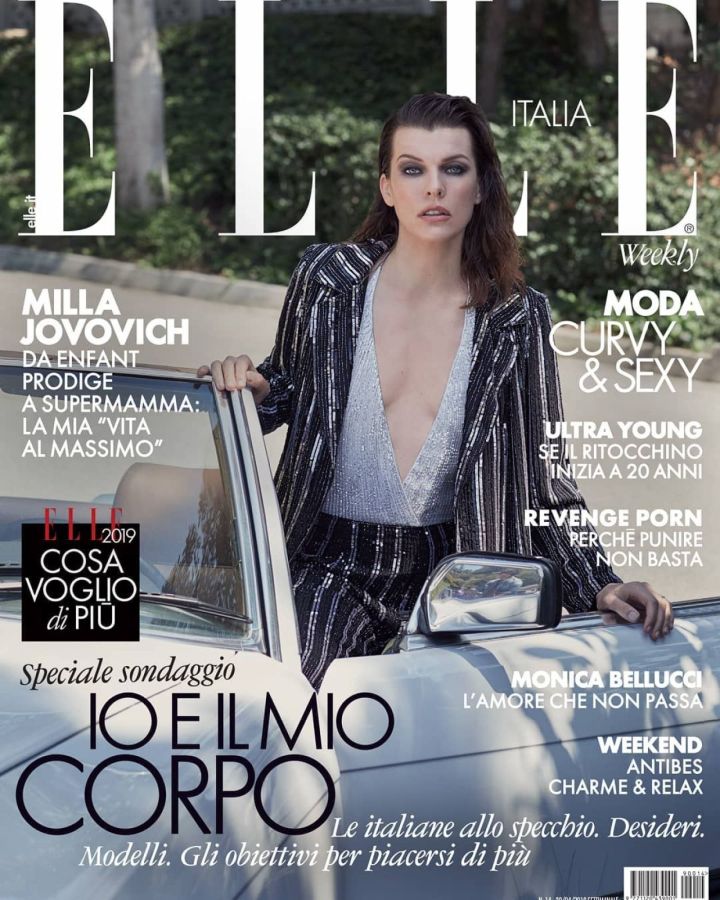 ELLE ITALY magazine side cover 14 April 2019