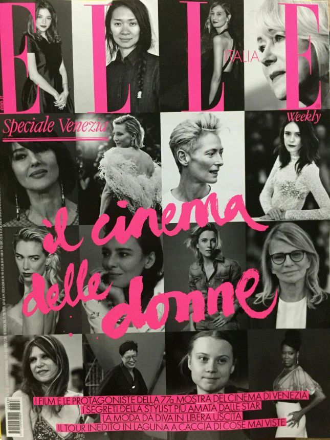 ELLE ITALY magazine side cover  September 2020