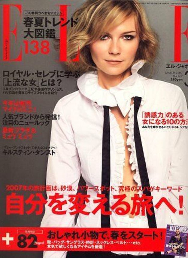 ELLE JAPAN magazine side cover  March 2007