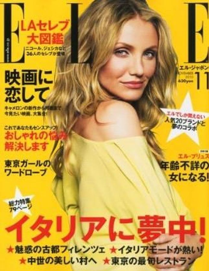 ELLE JAPAN magazine side cover  November 2010