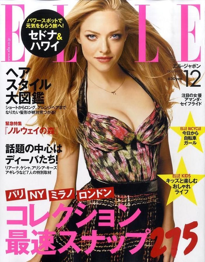 ELLE JAPAN magazine side cover  December 2010