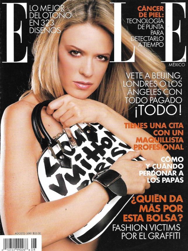 ELLE MEXICO magazine side cover  August 2001
