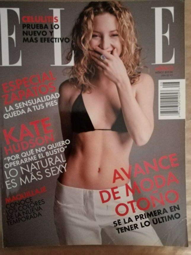 ELLE MEXICO magazine side cover  August 2003