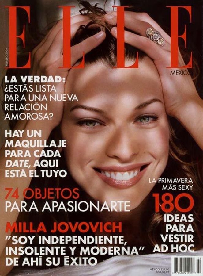 ELLE MEXICO magazine side cover  February 2004