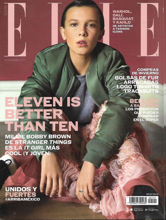 ELLE MEXICO magazine side cover  November 2017