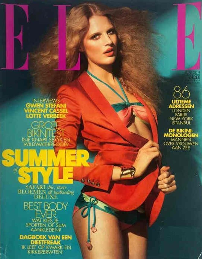 ELLE NETHERLANDS magazine side cover  June 2011