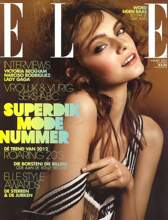 ELLE NETHERLANDS magazine side cover  March 2012