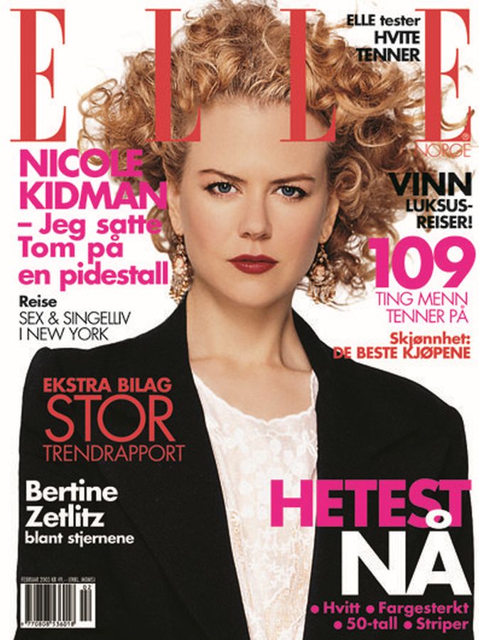 ELLE NORWAY magazine side cover  February 2003