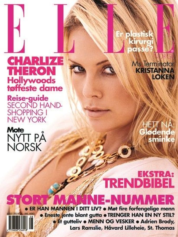 ELLE NORWAY magazine side cover  August 2003