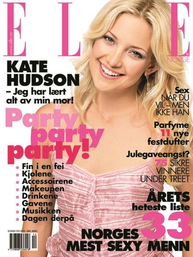 ELLE NORWAY magazine side cover  December 2003