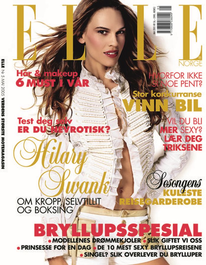 ELLE NORWAY magazine side cover  May 2005