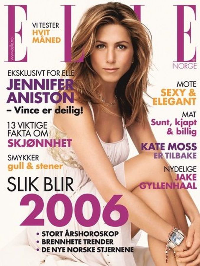 ELLE NORWAY magazine side cover  January 2006