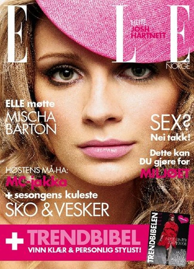 ELLE NORWAY magazine side cover  September 2007