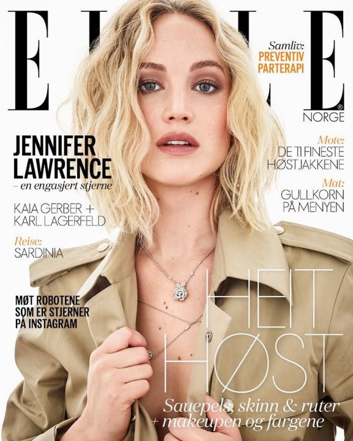 ELLE NORWAY magazine side cover  October 2018