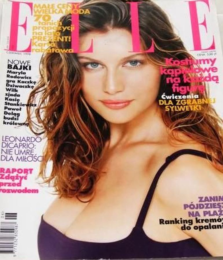 ELLE POLAND magazine side cover  June 1998