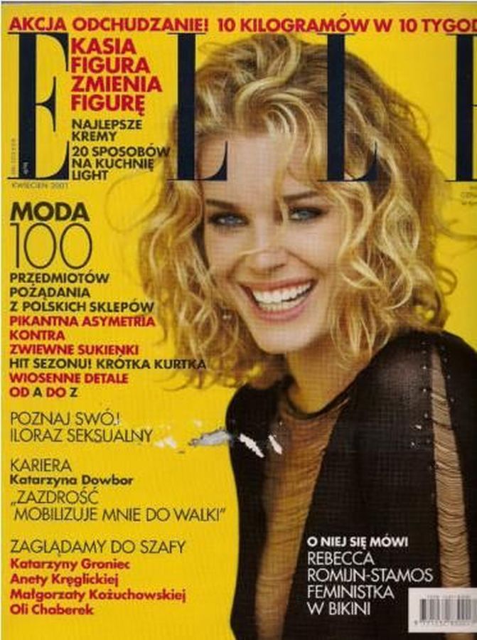 ELLE POLAND magazine side cover  April 2001