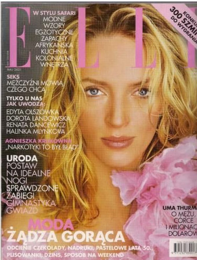 ELLE POLAND magazine side cover  May 2001