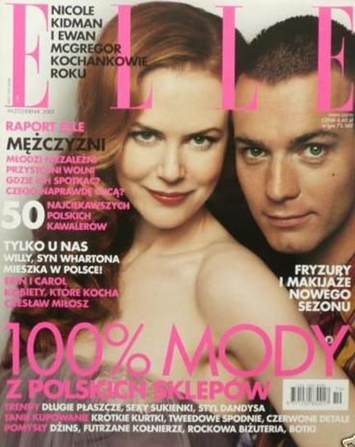 ELLE POLAND magazine side cover  October 2001