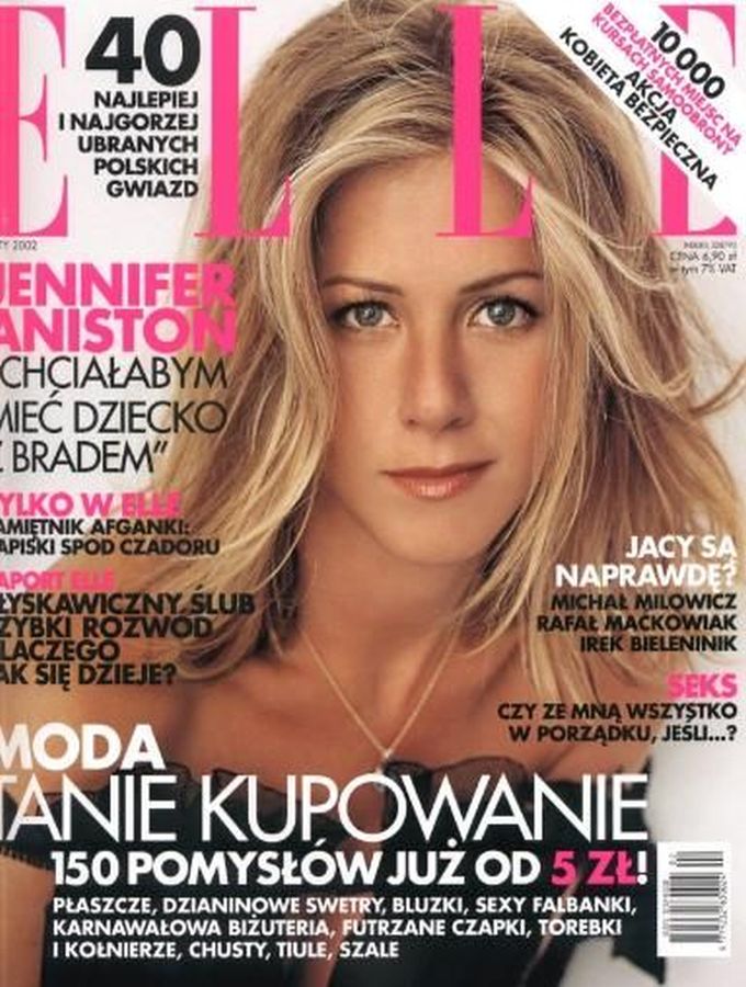 ELLE POLAND magazine side cover  February 2002