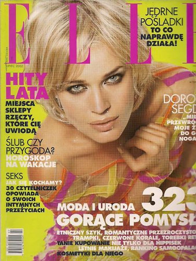 ELLE POLAND magazine side cover  July 2002