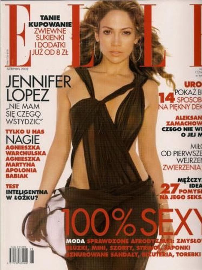 ELLE POLAND magazine side cover  August 2002