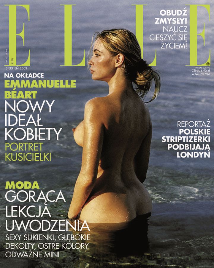 ELLE POLAND magazine side cover  August 2003