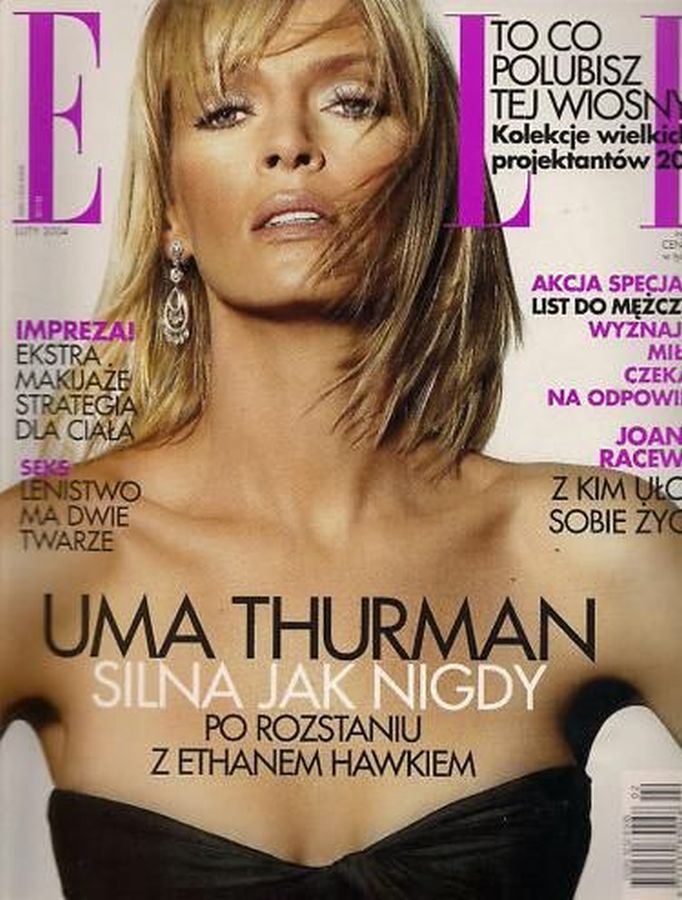 ELLE POLAND magazine side cover  February 2004