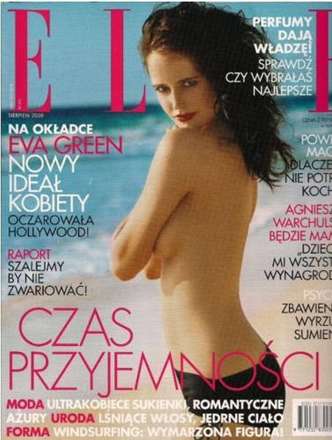 ELLE POLAND magazine side cover  August 2005