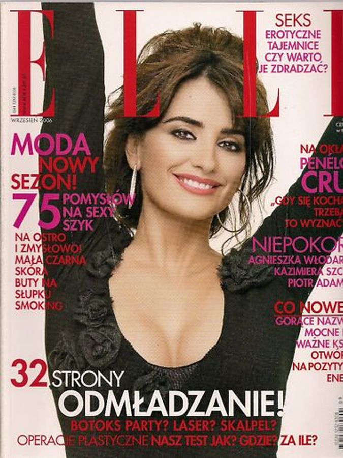 ELLE POLAND magazine side cover  September 2006