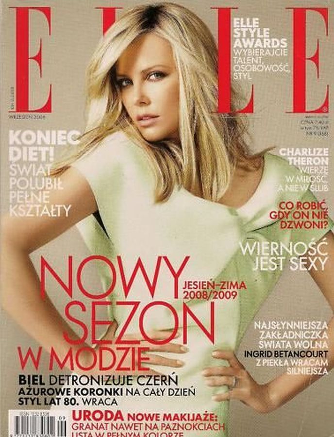 ELLE POLAND magazine side cover  September 2008